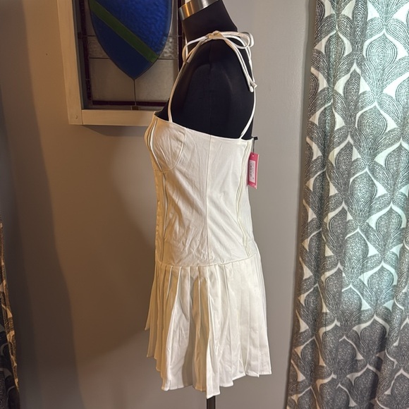 Edikted Corseted Pleated Mini Dress SZ Small - Picture 4 of 12